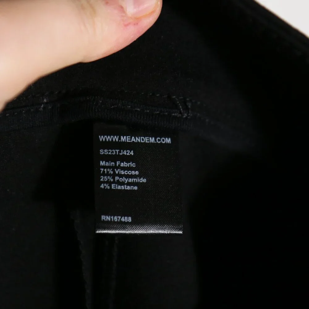 ME+EM Ponte Pull On Pant Womens 6 Black Ankle Center Seam Back Slit Classic Work - Picture 5 of 8